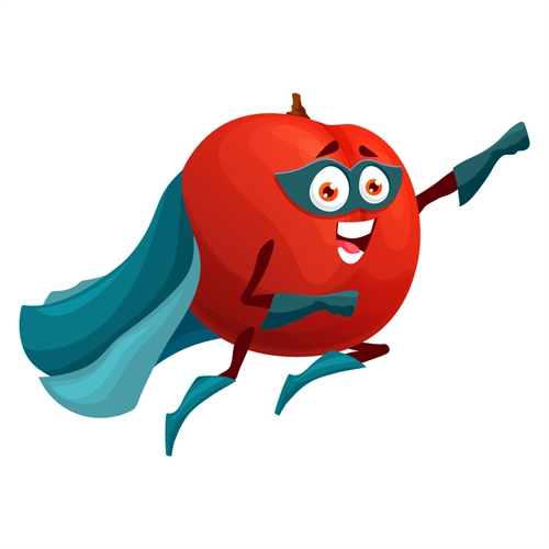 Superhero Plum Classroom Fruit Transparent Sticker